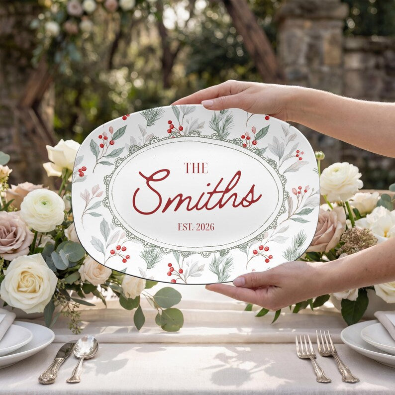 Personalized First Christmas as Newlyweds Platter, Holiday Cookie Plate, Just Married Christmas Gift, Couples Anniversary Serving Tray d755b0d8-f4b1-4ccc-8a3d-33f175ad4094-54.jpg