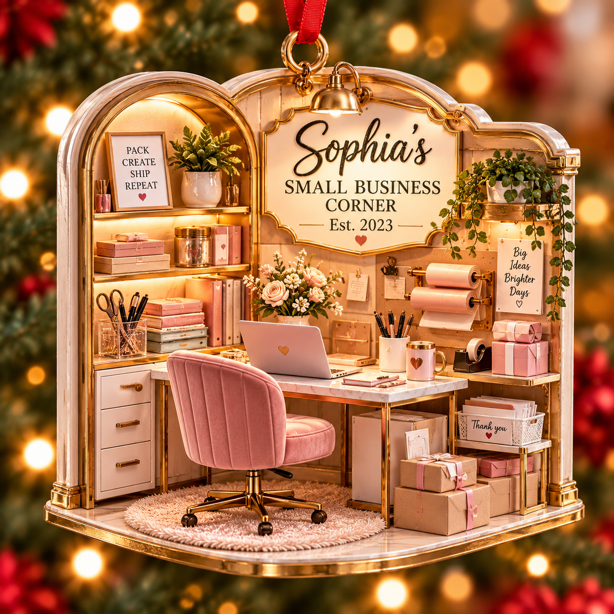 Personalized Small Business Corner Christmas Ornament – Custom Name & Year, Small Business Owner Gift for Her, Entrepreneur Christmas Gift d76c94a9-4c1e-4a5a-903d-376d82adca17-Sophia-s-Festive-Small-Business-Corner.png