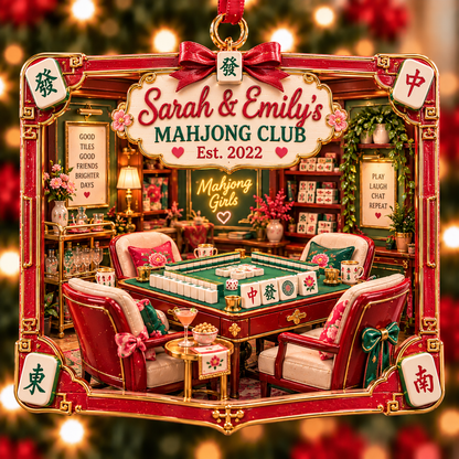 Personalized Mahjong Club Christmas Ornament – Custom Names & Year, Mahjong Lover Gift for Women, Mahjong Girls Night Gift, Mah Jongg Christmas Keepsake d77826c1-5603-49d1-af90-f2336732614d-Sarah-Emily-s-Festive-Mahjong-Club.png
