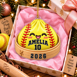 Personalized Softball Dumpling Ornament, Squishy Dumpling Acrylic Ornament, Custom Name Softball Player Christmas Gift d789462f-1580-4437-abdf-4602e0e0e102-3.jpg