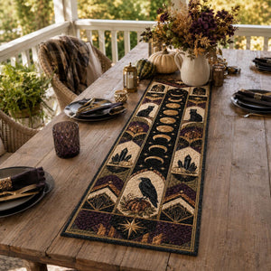 Halloween Quilted Table Runner, Fall Table Runner, Pumpkin Cat Ghost Bat Table Decor, Spooky Autumn Dining Table Runner Halloween Home Decor d7bfc7e9-6503-4304-bb42-03baddd581b5-2.jpg