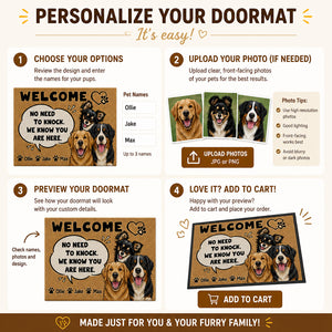 Welcome – No Need To Knock Dog Photo Doormat - Personalized Doormat d7c047a5-7ea1-4e6f-b8d0-b60925d26f7f.jpg