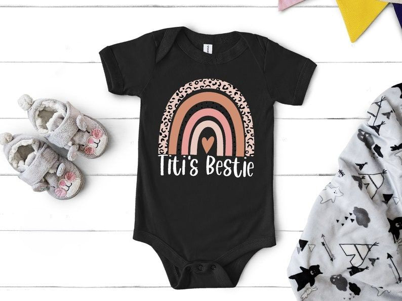 Titi And Niece Matching Shirt, Titi's Bestie Baby Suit, Rainbow Titi Shirt, Auntie and Niece Shirt, Titis Bestie Toddler Shirt, Aunt Tee
