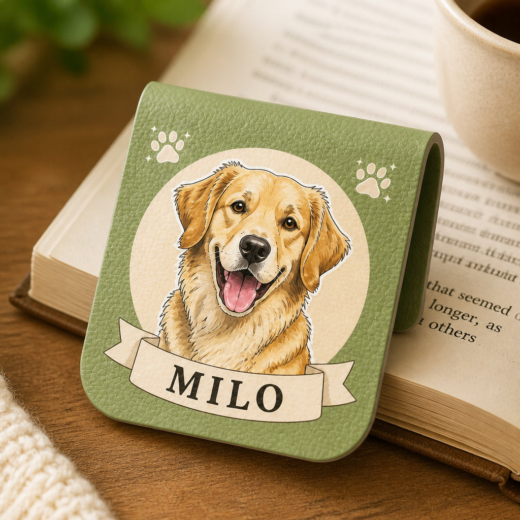 Custom Pet Portrait Magnetic Leather Bookmark - Personalized Magnetic Leather Bookmark d7dbf9f6-a95e-4335-803e-5eed4b6c46c6.jpg
