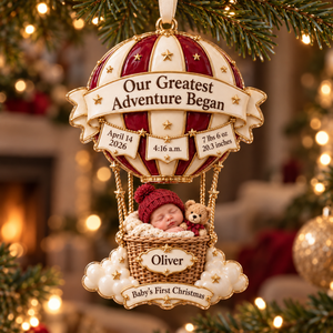Personalized Baby’s First Christmas Ornament 2026 – Hot Air Balloon with Custom Name & Birth Stats, New Baby Keepsake Gift for Parents d7e1f0a2-5151-4db3-9f7f-8402cabc81bd-Burgundy-baby-s-first-Christmas-ornament-2.png