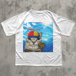 Happy Cat Dreamcore T-shirt, Funny Cats Shirt, Brainrot Meme Tee, Silly Kitten Tee, Cat Lover Gifts, Weird Tees, Gen Z Humor Tshirt d7ef0e44-783b-4c0a-aa9e-d13c7fb8407e-de-5-.webp