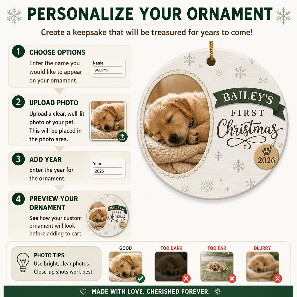 Pet's First Christmas Photo Ornament – Name & Year - Personalized Aluminum Ornament d801e8e0-b4a7-4a59-ada0-9556efbbaa40.jpg