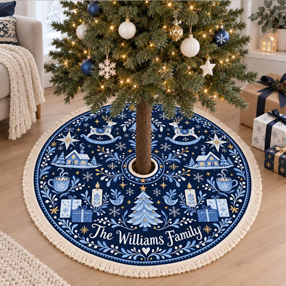 Personalized Blue Folk Art Christmas Tree Skirt: Custom Family Name Fringed Winter Mat, Gift For Family d8099524-8d38-4f61-926d-95d37feca599-il_794xN.8613459707_jykb_converted.png