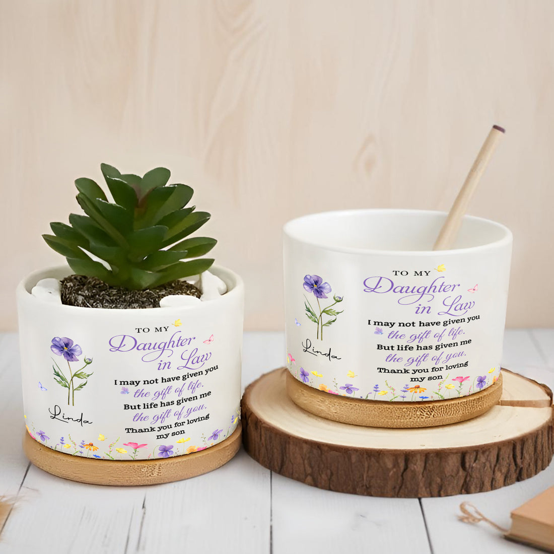 To My Daughter In Law Thank You For Loving My Son, Personalized Plant Pot, Gift For Flower Lovers d8134eb5-861e-41be-b108-6f85956a3c93-banner-3.jpg