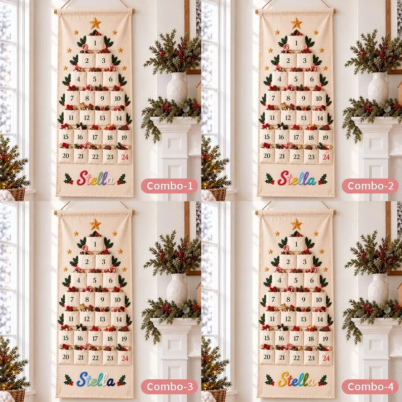 Personalized Advent Calendar for Kids, Custom Name 24 Pocket Christmas Countdown, Fabric Hanging Calendar, Sibling Christmas Tradition d81fe2c9-27f1-46ba-956d-c811704bf941-ghhhhhhhhhhhhhhhhh-6-.webp