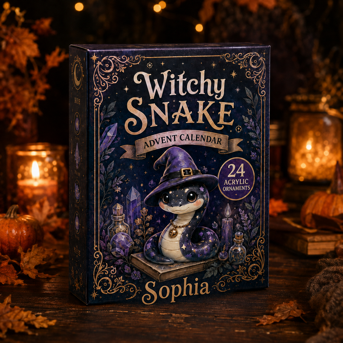 Witchy Snake Advent Calendar 2026 - 24-Day Festive Countdown, Acrylic Charms Blind Box - Gift For Snake Lovers d826f8ed-1c69-4f0e-84a2-ea14343b949a-name.png
