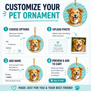 Custom Pet Portrait Ornament – Watercolor Wreath - Personalized Aluminum Ornament d8387449-9bee-45c4-9506-eb228fc9883f.jpg