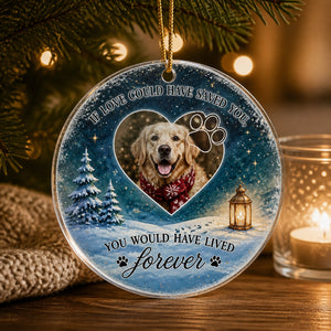 Pet Memorial Photo Ornament - If Love Could Have Saved You - Personalized Transparent Acrylic Ornament d8702eee-c2c3-4719-aa9f-354757743f8d.jpg