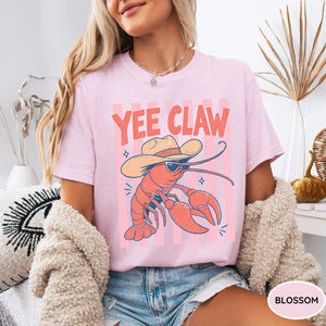 Comfort Colors Lobster Cowboy Shirt, Yee Claw Shirt, Funny Western Beach Shirt, Coastal Cowgirl Graphic Tee, Trendy Cute Lobster Tee, Beach d872e1d5-cd26-4cb8-8c36-baa9e71ba053-sddsd-1-.webp