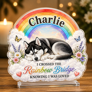 Rainbow Bridge Pet Memorial - Custom Name & Portrait Acrylic Standee - Personalized Acrylic Custom shape Standing 1 layer (FS) d875b1cf-a142-4da9-b5f0-ea83c2d7f3fe.png
