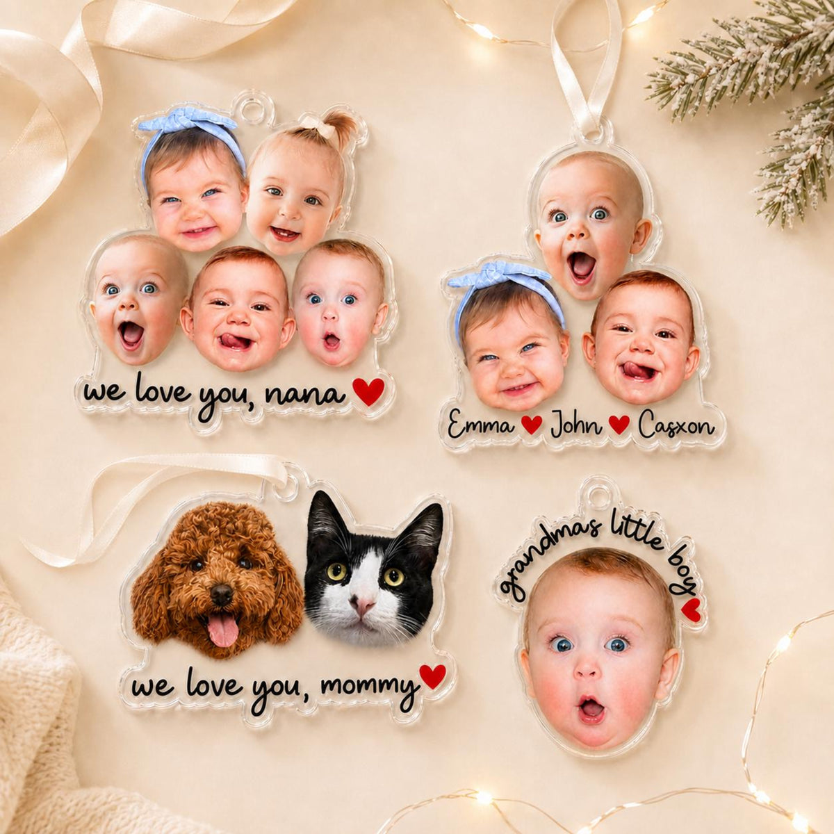 Personalized Baby Photo Ornament, Funny Baby Face Photo Keepsake, Custom Kid Photo Acrylic Ornament, Baby Christmas Gift d88cbe4b-2467-486f-b132-d1638dc4eaf1-4.jpg