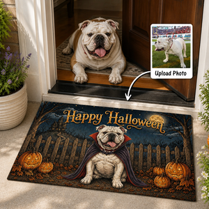 Happy Halloween Custom Pet Portrait Doormat - Doormat d89a8385-43d9-42c5-80fb-2086ee23bdfb.png
