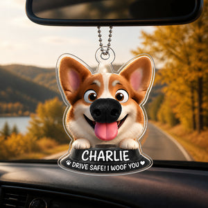 Drive Safe! I Woof You – Custom Pet Photo Suncatcher Ornament - Personalized Suncatcher Ornament d8a082fe-013b-4825-ba14-c1a44f38cdfe.jpg