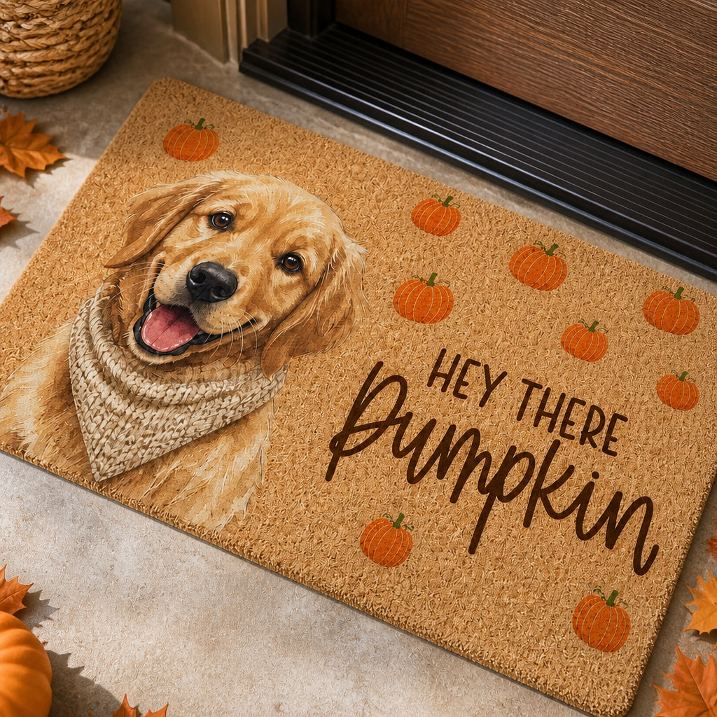 Custom Pet Portrait Fall Doormat – Hey There Pumpkin - Personalized Doormat d8a1f345-f8ee-4c6b-9ce8-fb13cc408b45.jpg
