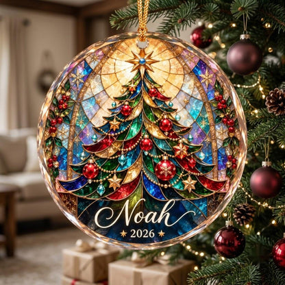 Custom Name Glass Christmas Ornament, Stained Glass Style Christmas Tree, Personalized Rainbow Holiday Decoration 2026 d8a3446c-c8e0-4e4a-9a97-b9975d7c3c36-4.jpg