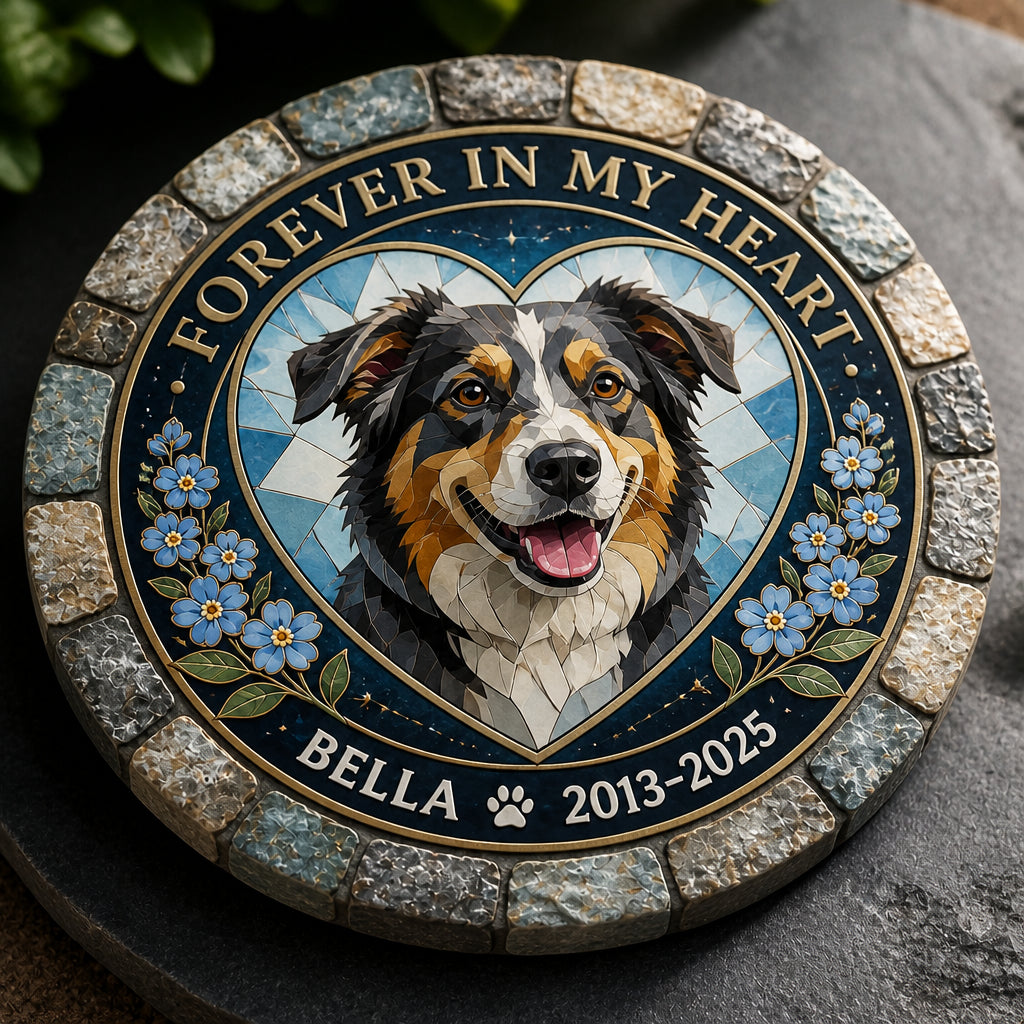 Forever In My Heart Pet Memorial Stone – Photo Portrait with Name & Years - Personalized Memorial Stone d8b363c6-9da3-4067-a454-5ea827e18749.jpg