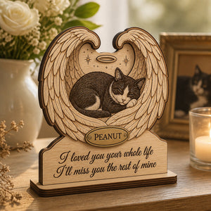 Angel Wings Pet Memorial - Name Tag Standing Wood Sign - Personalized Wooden custom shape Standing 2 layer (5mm) d8b8bcfe-6a33-4271-aa3d-687bc2eee367.jpg