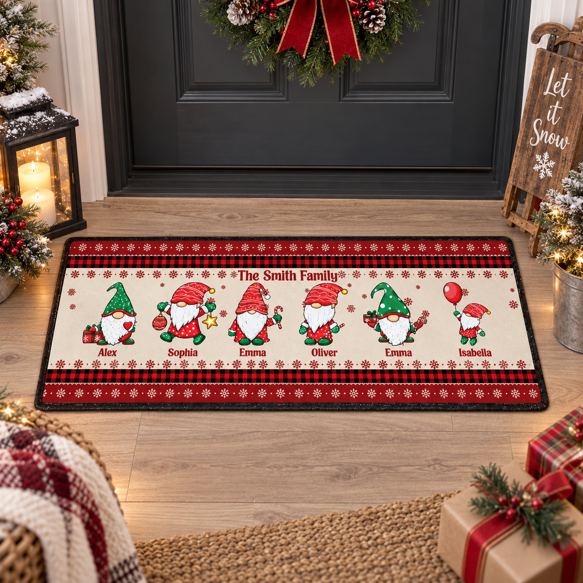 Custom Gnome Family Christmas Runner Rug, Gnomes Squad Holiday Rug Decor, Personalized Home Decor Gift For Mom, Housewarming Christmas Gift For Family, Cousin d8d90836-42b5-4682-a72e-585ab5d47520-fff.png