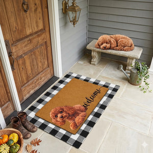 Personalized Dog Cat Portrait Doormat Custom Pet Welcome Mat