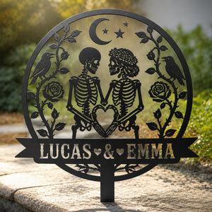Personalized Skeleton Lovers Cut Metal Yard Sign - Personalized Cut Metal Sign d8f72214-b2e4-4a48-aa90-37238ab6f5dc.jpg