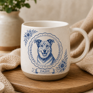 Delft Blue Custom Pet Portrait Pottery Mug - Personalized Pottery Mug d8fb8ee0-413c-4a28-9dca-03934a79abec.png