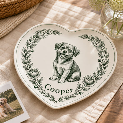 Personalized Pet Name Heart Plate – Botanical Wreath - Personalized Personalized Ceramic Plate d9190e16-7e90-4cb6-8d1c-cdce97d2f309.jpg