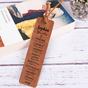 Personalized Bookmarks for Women, Christian Gifts for Women, Engraved Leather Bookmark Religious Gifts for Women, Christian Bookmarks d9195ac7-0c07-4544-b820-796e3c4d96b6-9.jpg