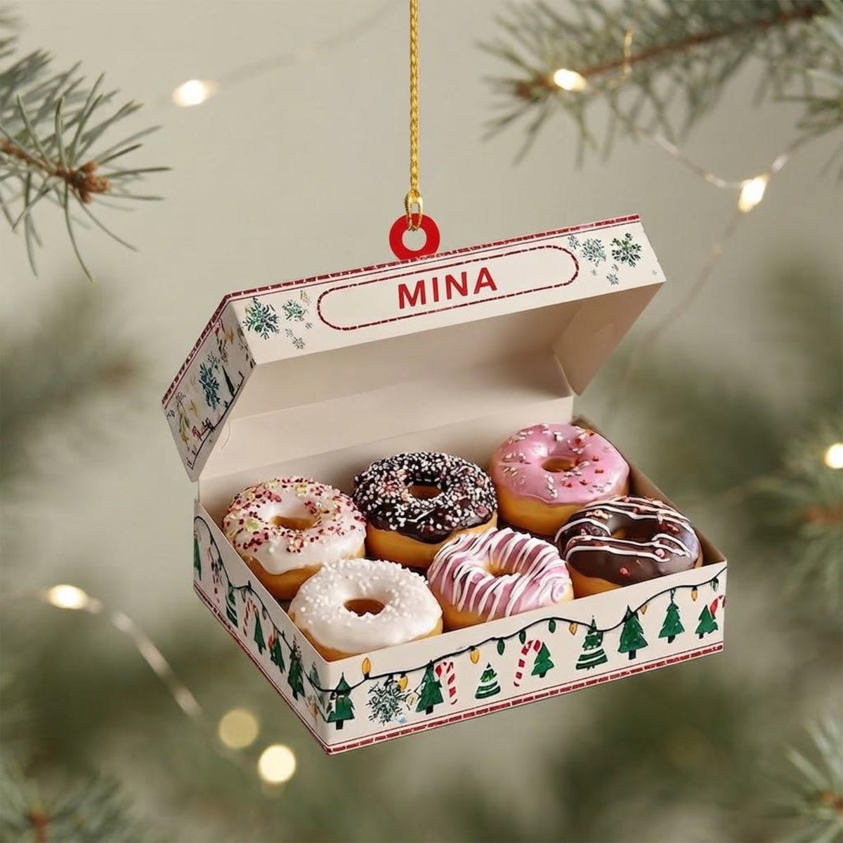Personalized Donut Box Christmas Ornament, Custom Name Bakery Foodie Keepsake Decor d9408a84-c46f-4711-84bd-6fbf8b114da3-5.jpg