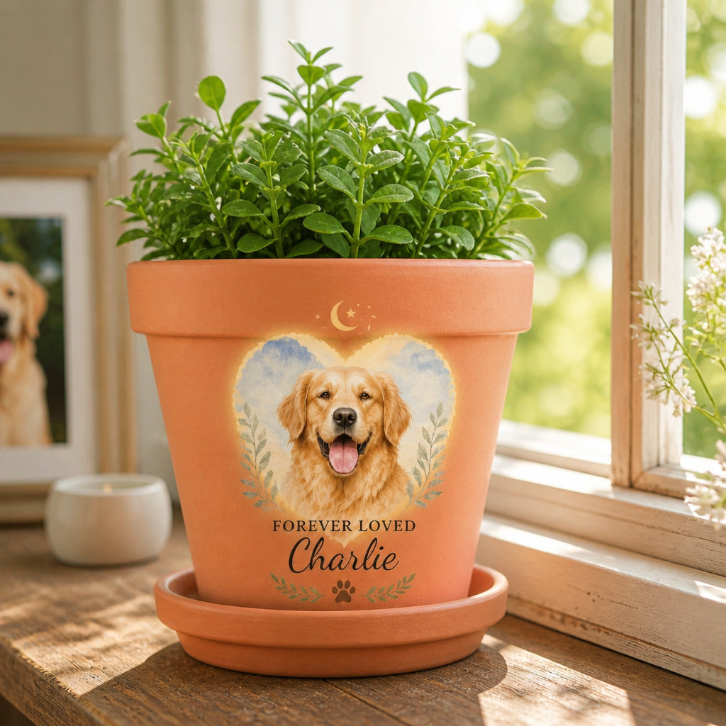 Forever Loved Pet Memorial Planter – Watercolor Portrait - Personalized Plant Pot & Vase d94275e6-5672-47f3-81c7-c7d7207daeb5.jpg