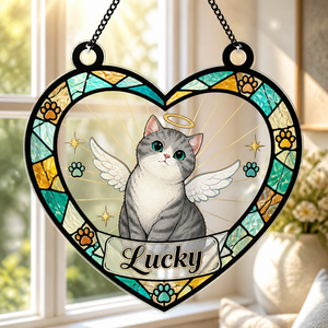 Heart Stained-Glass Cat Memorial Suncatcher – Custom Pet Name - Personalized Suncatcher Stained Glass d9465d49-632f-419f-9931-03a539443c5a.png