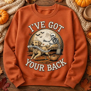 Personalized Dog Halloween Sweatshirt – I've Got Your Back (Photo-to-Art) - Personalized Sweatshirt d9583c09-309f-4654-a02a-507728f33cf8.png