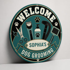 Personalized Dog Grooming Welcome Metal Sign - Personalized Metal Sign d99ac5d7-3a87-4c93-8b44-f4360677c74c.jpg