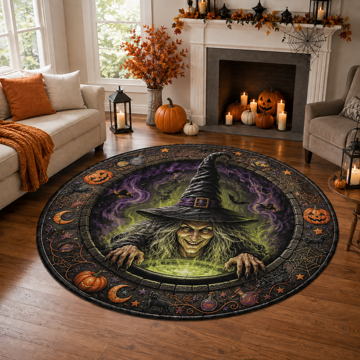 Witch’s Cauldron Portal 3D Illusion Quilted Rug – Spooky Halloween Round Floor Mat With Pumpkins, Bats & Black Cats d9be31fc-81c0-432b-97b5-61a25341b826-1.png