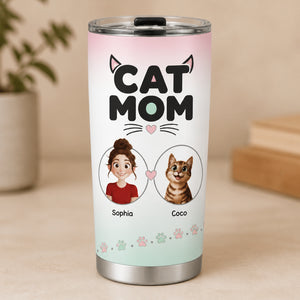 Cat Mom Personalized Photo Portrait Tumbler - Personalized Tumbler d9c2728a-9ec4-4186-87ba-ea4495e6eadc.jpg