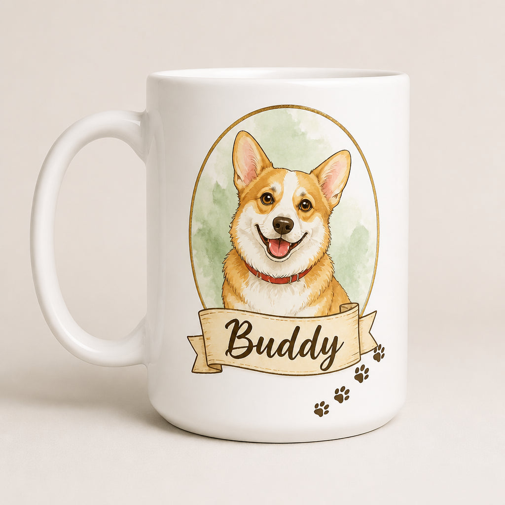 Custom Pet Portrait Name Mug – Illustrated From Your Photo - Personalized Mug d9c3ac13-1d39-4fda-b046-60ff0aab261f.jpg