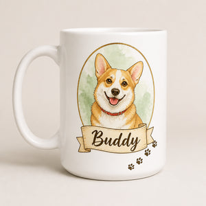 Custom Pet Portrait Name Mug – Illustrated From Your Photo - Personalized Mug d9c3ac13-1d39-4fda-b046-60ff0aab261f.jpg