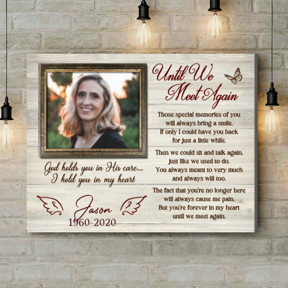 Personalized Memorial Gifts For Loss, Canvas of Passed Loved Ones, Memorial Picture Gift