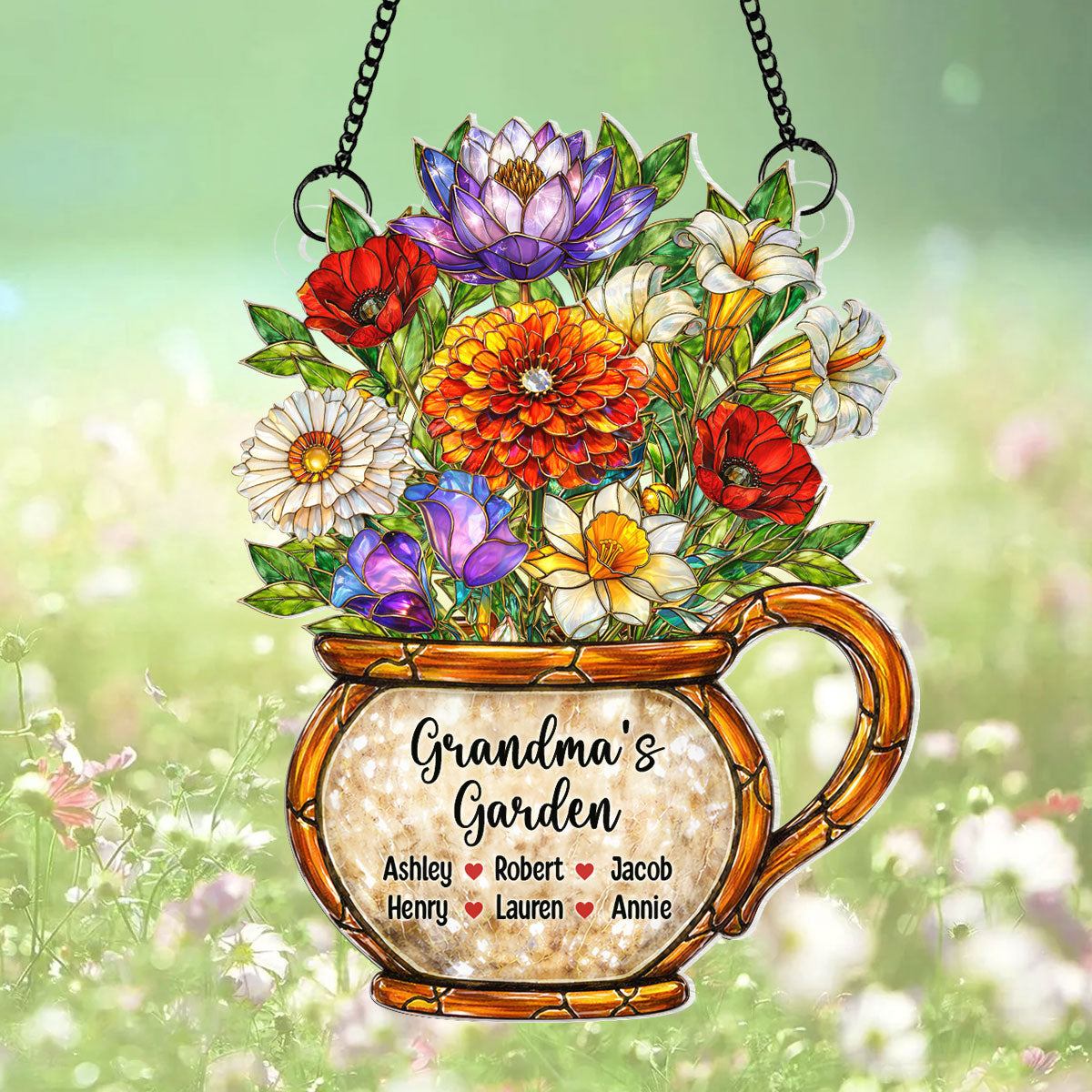 Grandma's Garden Birth Flowers - Personalized Suncatcher