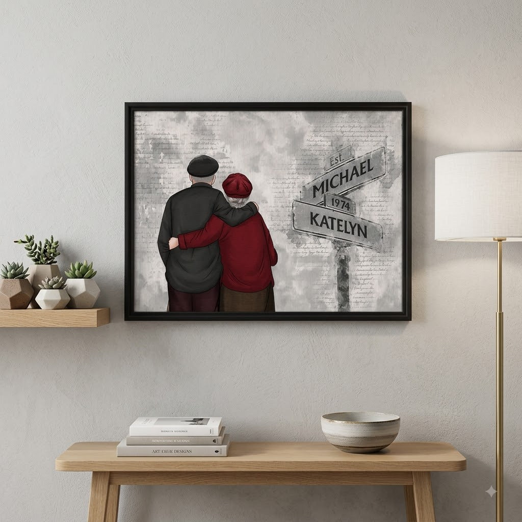 Personalized Gift For Couple Street Sign Poster