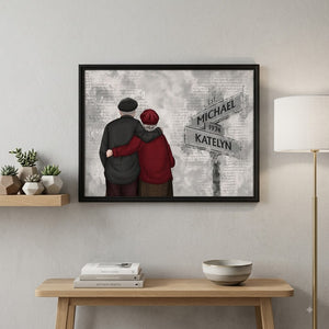 Personalized Gift For Couple Street Sign Poster