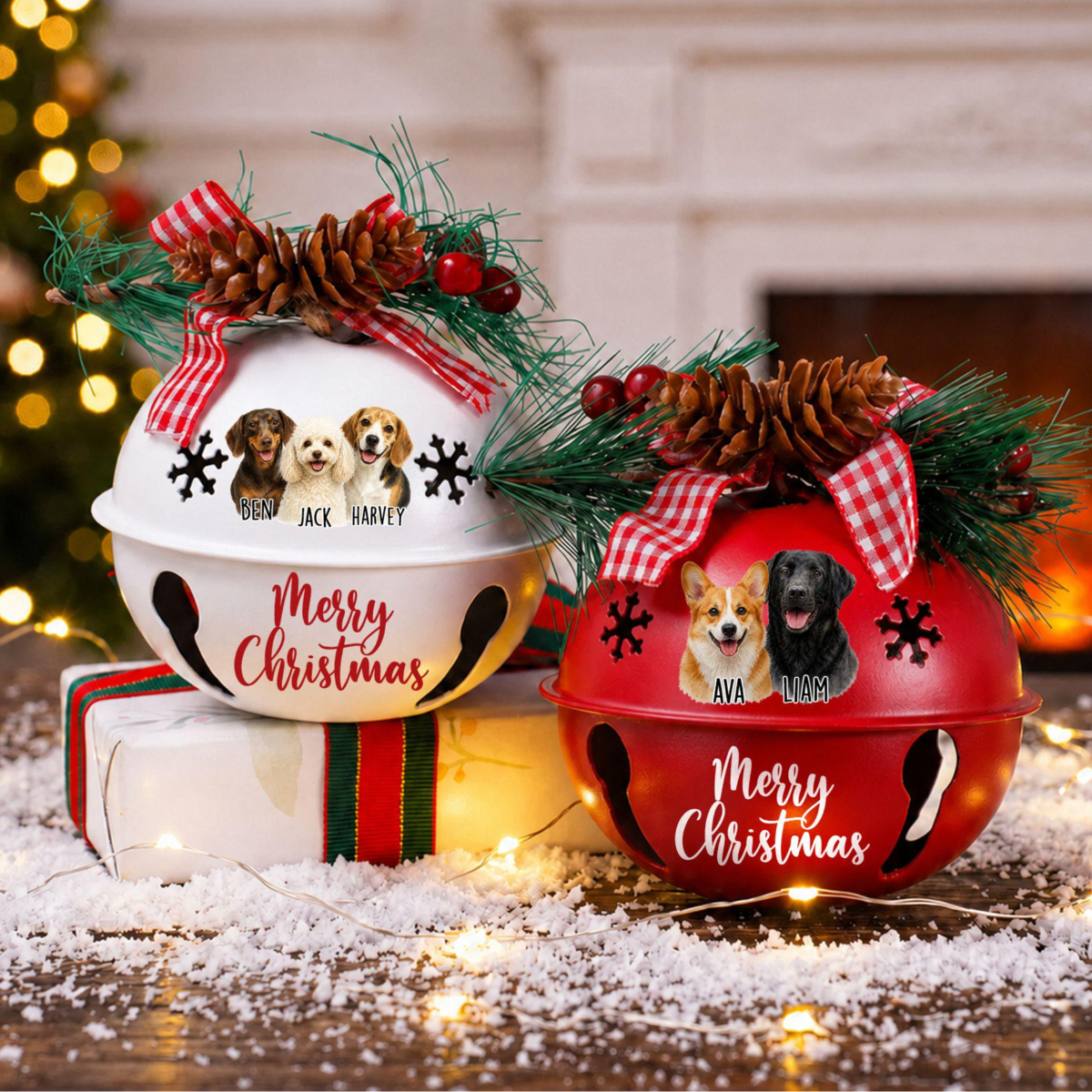 Personalized Pet Photo Christmas Bell Ornament,Custom 2026 Jingle Bell, Xmas Star Bell ornament, Bell ornament custom, Noel Decor, Xmas Gift da03d4ea-4674-413b-8bbe-76a1cab30f82-banner-3.png