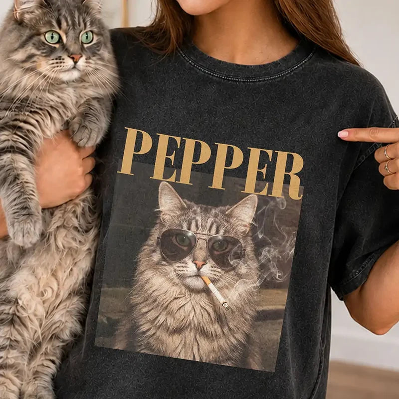 Custom Photo Cool Street Pet Lovers Vintage Portrait - Personalized Vintage Washed T Shirt da274a02-880a-4bd1-8b6b-05d7925a5cd5-CustomPhotoCoolStreetPetLoversVintagePortrait-PersonalizedVintageWashedTShirt-NV1618-CLA3867-MK.webp