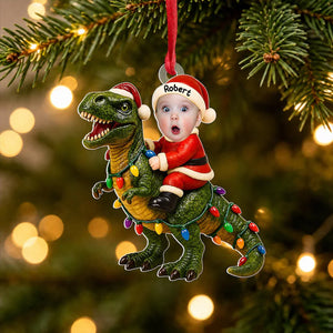 Baby Santa Riding Dinosaur - Personalized 3D Baby Santa Dinosaur Christmas Ornament – Photo Keepsake Decor,Kids Room, Christmas Gift Idea da28ccae-5dd6-4884-bda4-39a2f29c17f6-ggh-1-.webp