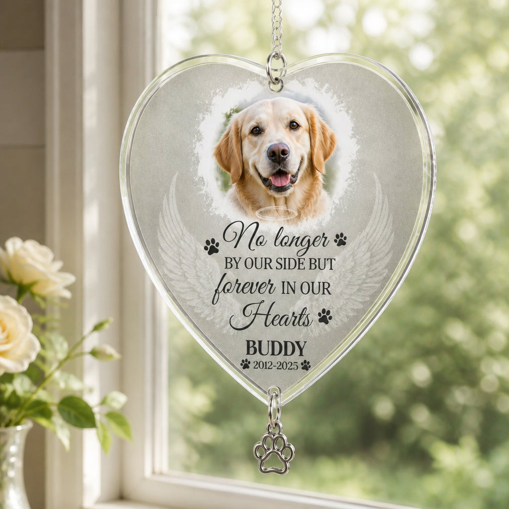 Angel Wings Pet Memorial Stone – Photo, Name & Years - Personalized 1 Layered Suncatcher with Charm da29c13c-8b63-4f24-87ea-b4b39ea0837f.jpg
