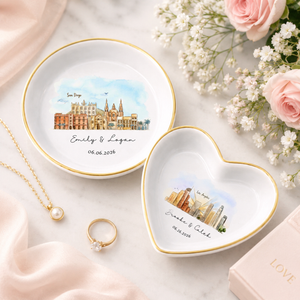 Custom Skyline Ring Dish l Personalized Engagement Trinket Tray l Watercolor Landscape Wedding Keepsake da3bb536-e73a-4fd9-94ce-7aeec3c6431b-banner-1.png